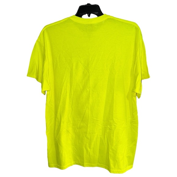 Gildan T-Shirt Men’s Size XL Safety Green Short Sleeve New - Picture 3 of 3
